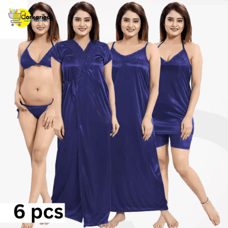 6 Part Indian Night Dress (Purpel)